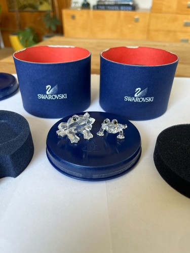 Swarovski crystal mother frog - crystal,