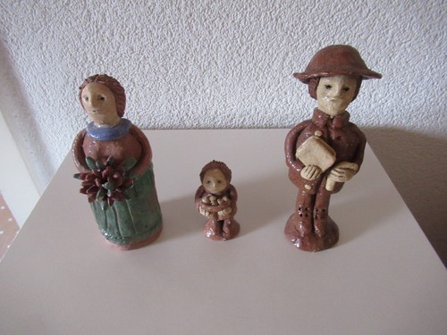 Tonfiguren als familie - 4,