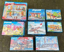 Playmobil Konvolut - Leerkartons - Schule Schulbus Flugzeug LKW Raststätte Van
