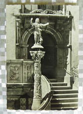 Schöne alte Ansichtskarte - GÖRLITZ - Rathaustreppe m. Verkündigungskanzel - top