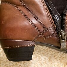 * Venturini Eleganz * rotbraune Lederstiefeletten * Gr 39 *