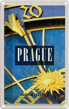 Blechschild 18x12 cm Prague