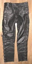 schmale Schnür- LEDERJEANS /