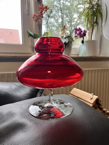 Vintage rote glasvase space - vintage,