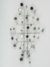 Wand-Deko Metall mit Spiegel