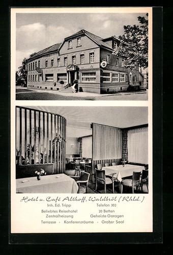 Ansichtskarte waldbröl hotel - ansichtskarte, waldbröl,