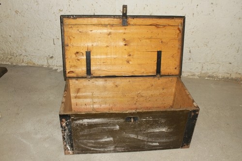 Große alte holzkiste holz - große,