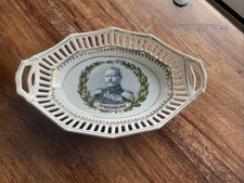 Porzellan Durchbrochene Schale Patriotisch Hindenburg 1914/15