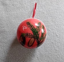 Geschenkverpackung rund weihnachtlich aus Pappe ca. 10 cm