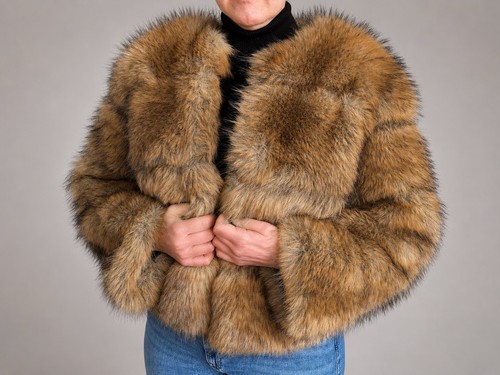 Faux fur jacke - faux,