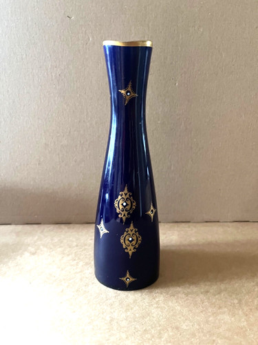 Ddr vase porzellan echt kobalt - ddr,
