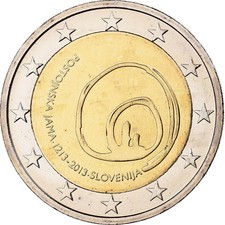 Slowenien, 2 Euro, Postojna Cave, 2013, Kremnica, Bi-Metallic, UNZ