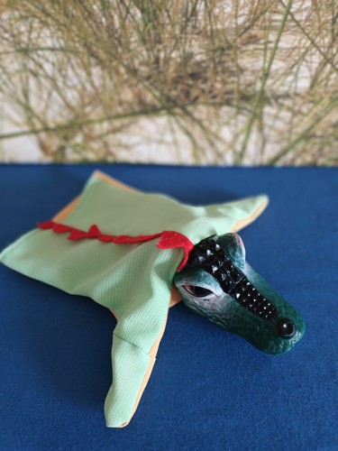 Handpuppe krokodil mit - krokodil,