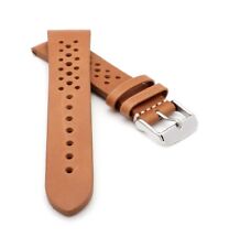 Soft Kalb-Nappa Rallye Uhrenarmband Modell Montreal-Golf-XL cognac 22 mm