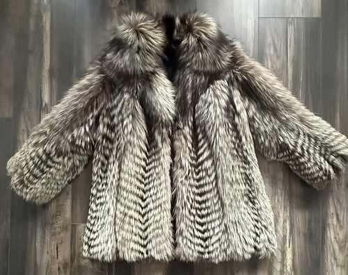 Pelzjacke silberfuchs jacke - pelzjacke,