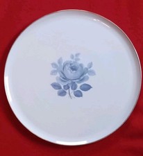 Bavaria Tirschenreuth Kuchenplatte, 34cm, blaue Rose