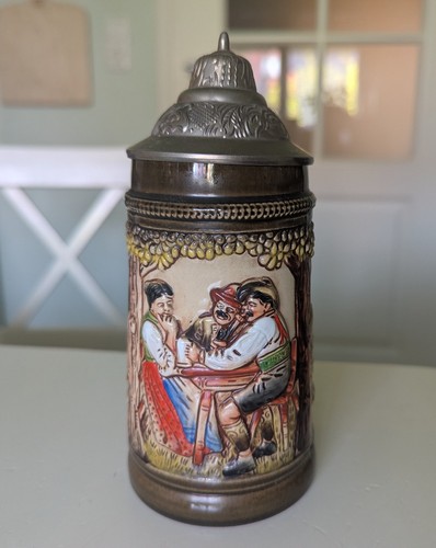 King steingut bierkrug vintage - king,