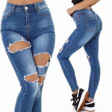Damen High Waist Jeans Stretch