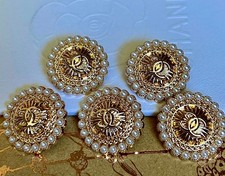 Gold Set 5 Knöpfe Ø 20mm