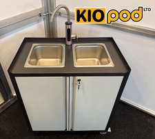 Tragbare Warmwasser Doppel Handwaschbecken Einheit