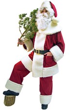 weinroter Weihnachtsmann Anzug