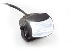 Universal Motorrad Zusatz-LED Fernscheinwerfer HI-Beam mit Halterung, matt schw
