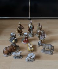 Handgeschnitzte & handbemalte Krippenfiguren aus Holz aus 1997