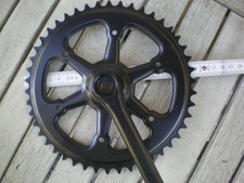 Kettenradgarnitur 46Z Stahl 4 kant Tretkurbel Rechts Kurbel L: 170mm Singlespeed