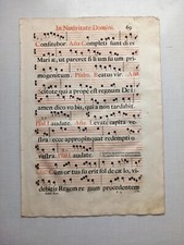 Antikes Antiphonar Doppelseite Ca 16-18. Jhd In Nativitate Domini