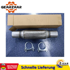 Edelstahl Flexrohr Auspuffrohr Flexstück  Ø45 / 50 / 55 mm x 200 / 100 / 150 DE