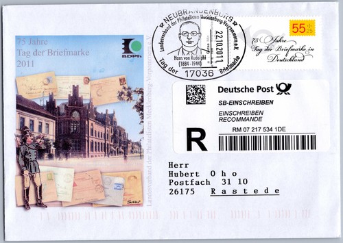 Tag der briefmarke sst brief - tag, r-brief