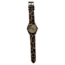 GUESS Damenuhr Leopardenmuster Strass Mehrfarbig Armbanduhr