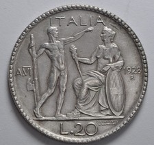 1928 italien lire vittorio - 1928, 20