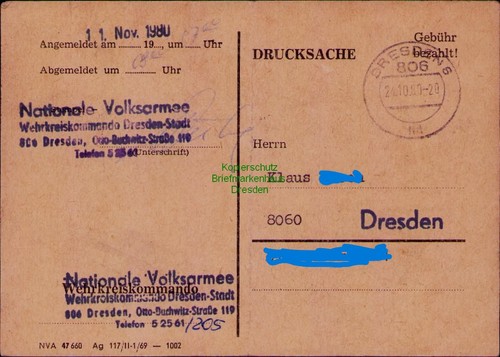 B25058 drucksache postkarte - drucksache,