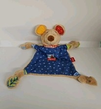 Sigikid Maus Picco Schmusetuch Kuscheltuch Schnuffeltuch Blau Grün Beige