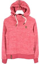 Naketano Kapuzenpulli Damen Klein Fleece Pullover Mischung Hoch Halsriemen Logo