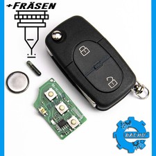 FUNKSCHLÜSSEL FÜR VW GOLF PASSAT SKODA OCTAVIA 1J0959753A 433MHZ + FRÄSEN
