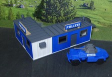 Container Polizei Wache für Carrera Hybrid Go 143 Gebäude Deko 1:43