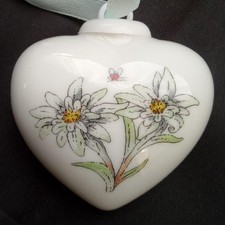 Hutschenreuther Porzellan Mini Herz Frühlingswiese * Edelweiss * OVP