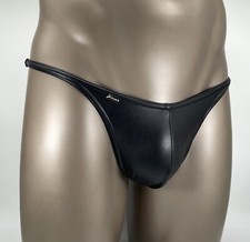 Lederlook Herren JP-beach Mini Capri Tanga String Badeslip Badetanga Conturnaht