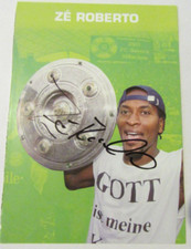 Ze Roberto - signiert - Autogrammkarte AK Bayern München mit Meisterschale 2003