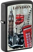 Zippo schwarz color - schwarz, "london"
