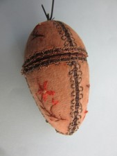 Alter Christbaumschmuck Weihnachts Ei Pappe um 1890 Candy Container Rarität