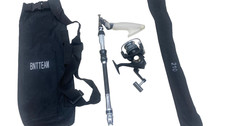 BNTTEAM Teleskop-Angelset 215cm mit Rolle & Tasche – Komplettset Angeln