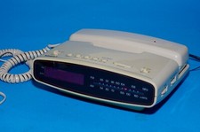Telequipt Radiowecker UKW FM & AM zusätzlich mit Tasten-Telefon, USA Retro