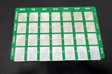 Arzneikassette 7-Tage, 1 Woche, Tablettenbox - Grün Deutsch beschriftet