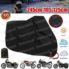 190T Motorrad Garage Abdeckplane Ganzgarage Roller Moped Abdeckung Schutzhülle