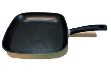 Grillpfanne Bratpfanne Pfanne Ø 28x28 cm Aluguss Induktion braten ALLE Herde NEU