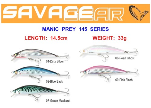 Savage gear 5cm manic - 14,5cm, prey