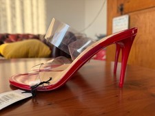 Louboutin Just Nothing 85 / 39 / High Heels / 9,5 cm / Mules / Rot (Loubi)